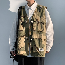 工装马甲男款夏季多口袋户外机能马夹胖子加肥加大码坎肩无袖外套，男装背心/马甲，电商A001-1