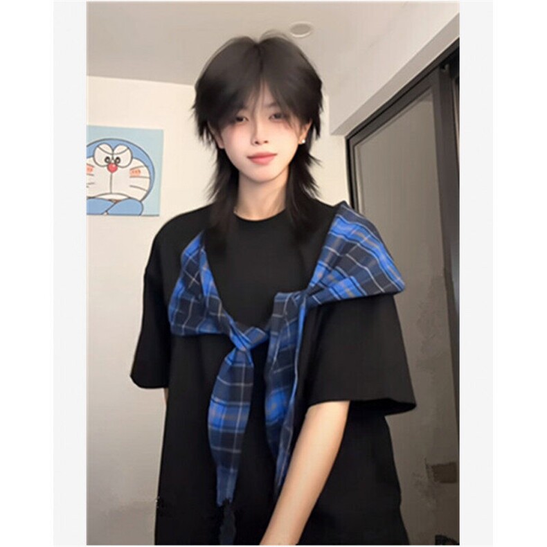 复古蝴蝶结短袖T恤女2025新款夏季宽松慵懒风半袖上衣T96,男装T恤,星座1116A（原606A-3）