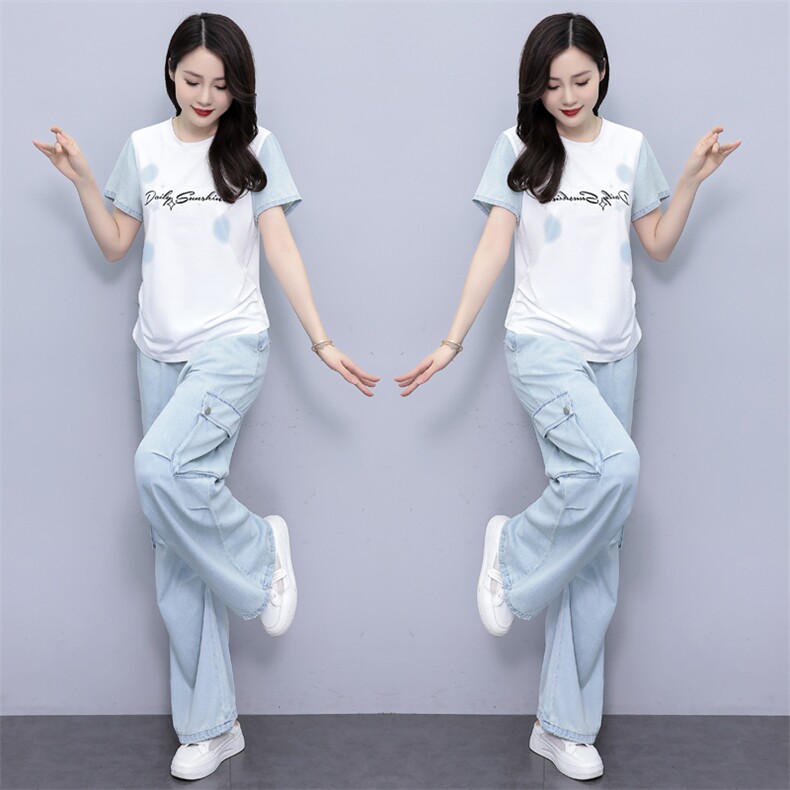 新品现货2025女装夏装新款休闲运动套装,女装套装/套裙,靓星雨