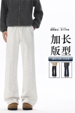 高个子斜切微喇卫裤男春秋季货号KZ088加长，男装休闲裤，电商B312