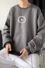 Y2412P38新款21年秋圆领卫衣男大码韩版宽松长袖外套男港风卫衣，男装卫衣，星座510A-1
