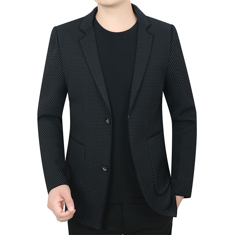 西服潮流中年男士针织开衫上衣服2023春秋新款时尚休闲夹克男装,男装西服,电商B212（原钱塘6029）