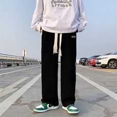春季情侣百搭印花休闲裤男大码宽松拖地裤K182-P50控78，男装休闲裤，电商A161-2