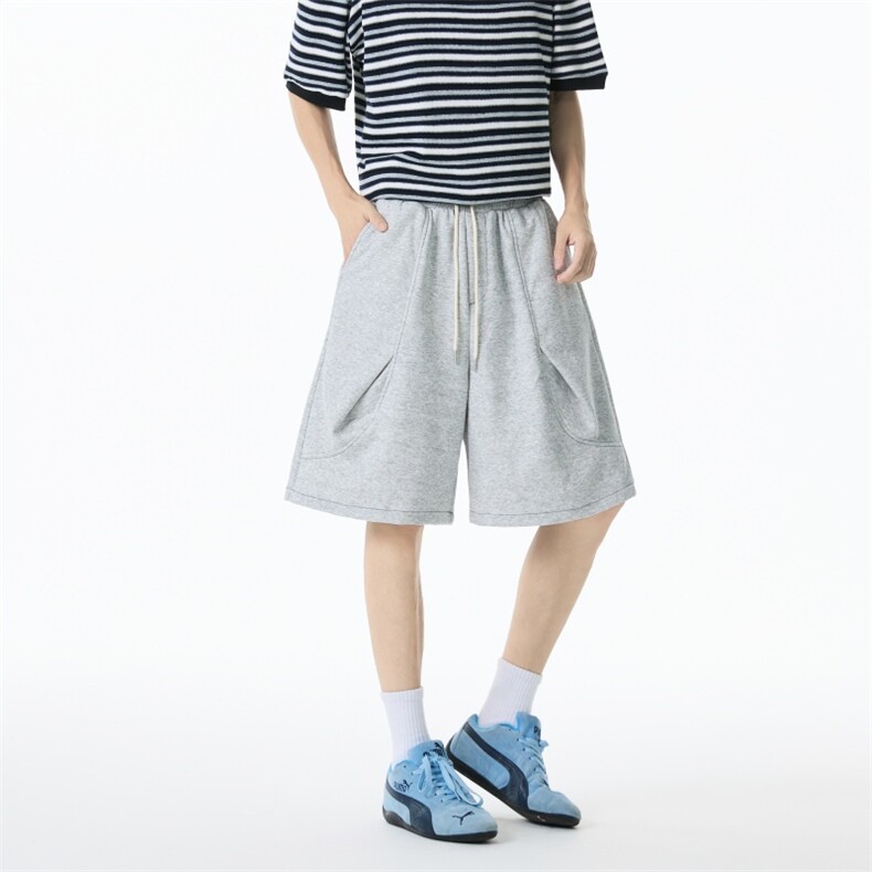 【夏季新款暗褶圆弧剪裁设计款男生短裤】宽松有型310A-8836-P25,男装牛仔裤,四季星座310A