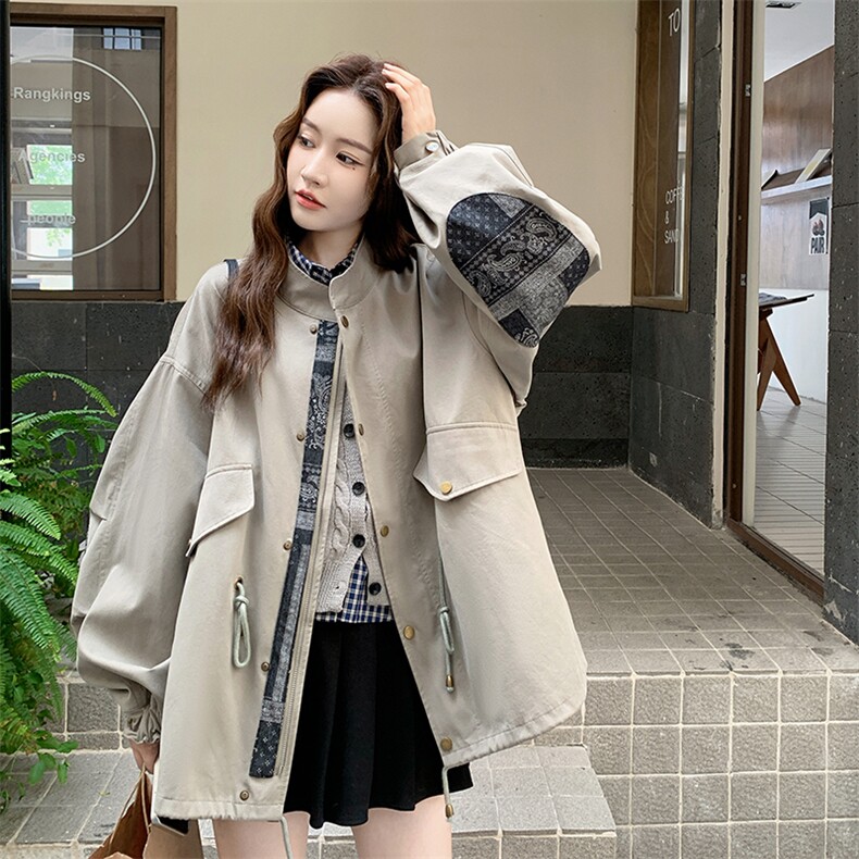 2025年冬季加棉拼接派克服外套2b082-2206-1-p285-k278,女装派克服,2B082