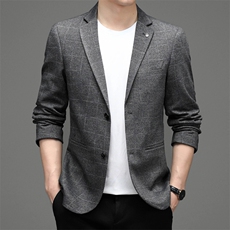 西服男秋季潮款休闲商务小西服上衣中年男士单西外套MY814-P175，男装西服，电商B212（原钱塘6029）