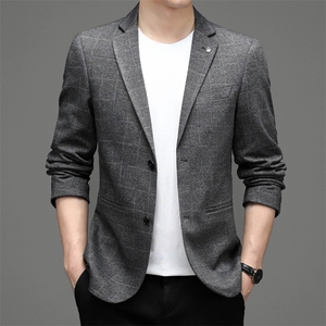 西服男秋季潮款休闲商务小西服上衣中年男士单西外套MY814-P175图片