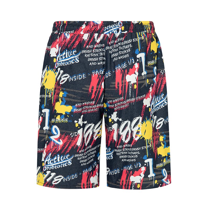 2025男士短裤印花休闲夏季薄款五分短裤男士大码沙滩裤外穿裤子，男装牛仔裤，星座1607