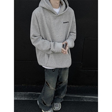 618B-1-DY12-美式字母连帽卫衣男纯色高级感潮牌情侣帽衫P58控85，男装卫衣，星座618B-1