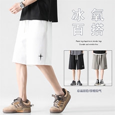 短裤男夏季薄款休闲男士速干五分裤冰丝运动裤子XD2386特批35，男装休闲裤，星座718