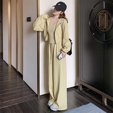 已现货25春季【新品】时尚休闲卫衣三件套套装S018-P195-K258，女装套装/套裙，2C305