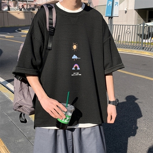 Q11141-P30 春夏季七分袖t恤男大码五分袖男短袖中袖图片