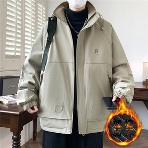 1018-645R-P80可脱卸帽-新款男士夹克宽松休闲百搭外套连帽夹克图片