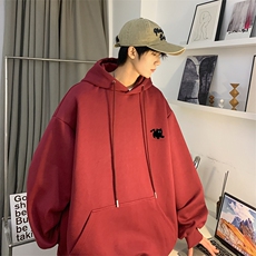 秋季新款宽松日系小猫印花男生休闲连帽卫衣JK23376特批35-控58，男装卫衣，星座605(原A050)