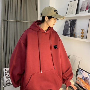 秋季新款宽松日系小猫印花男生休闲连帽卫衣JK23376 特批35-控58图片