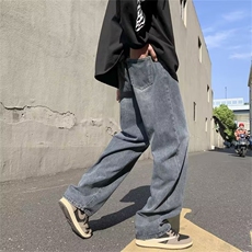 牛仔裤男秋季潮大码休闲裤子高街N5015P45，男装牛仔裤，星座1116-2