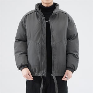 现货冬季美式休闲加厚雪山外套夹克立领纯色三防户外工装棉服图片