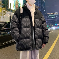 秋冬2024新款立领加厚拼接印花棉衣外套A436-5902-P98控价138，男装棉衣，电商A436