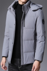 中年男灰鸭绒脱卸帽羽绒服男冬季休闲爸爸冬装外套SFT90508-P280，男装羽绒服，电商B212（原钱塘6029）