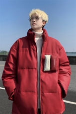 PU皮棉衣男冬季新款港风立领宽松休闲棉服学生面包服MF8603-P85，男装棉衣，星座214-3