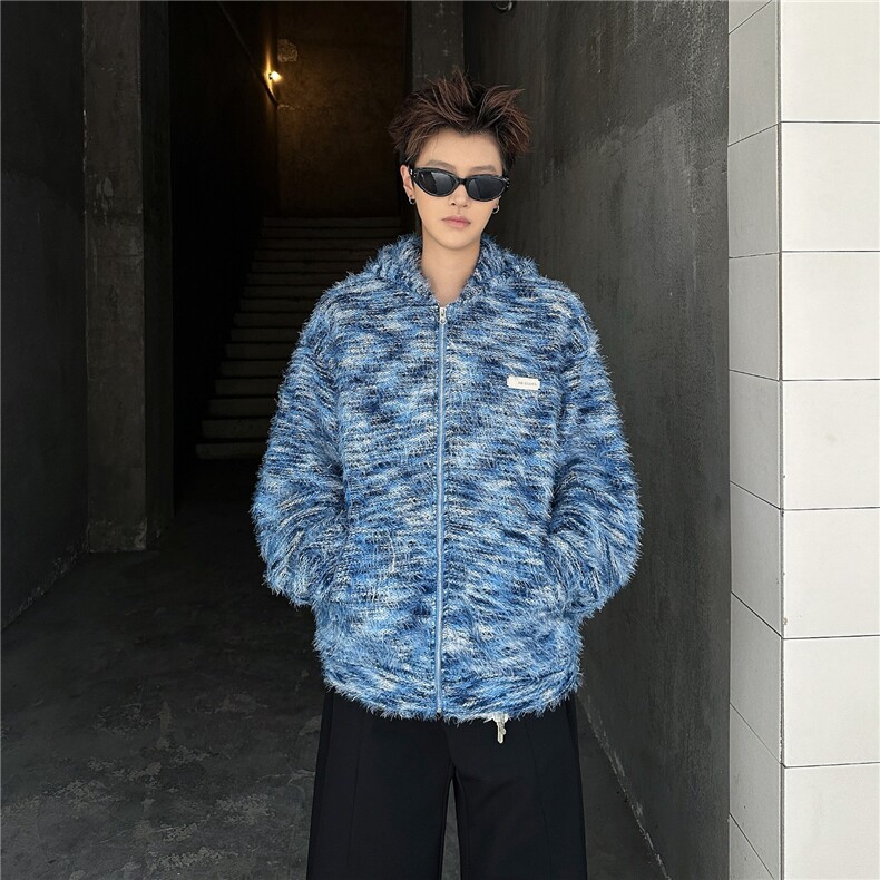 秋潮牌情侣美拉德条纹毛衣男女宽松开衫外套潮针织衫MZ927-P70,男装针织衫/毛衣,星座412-3