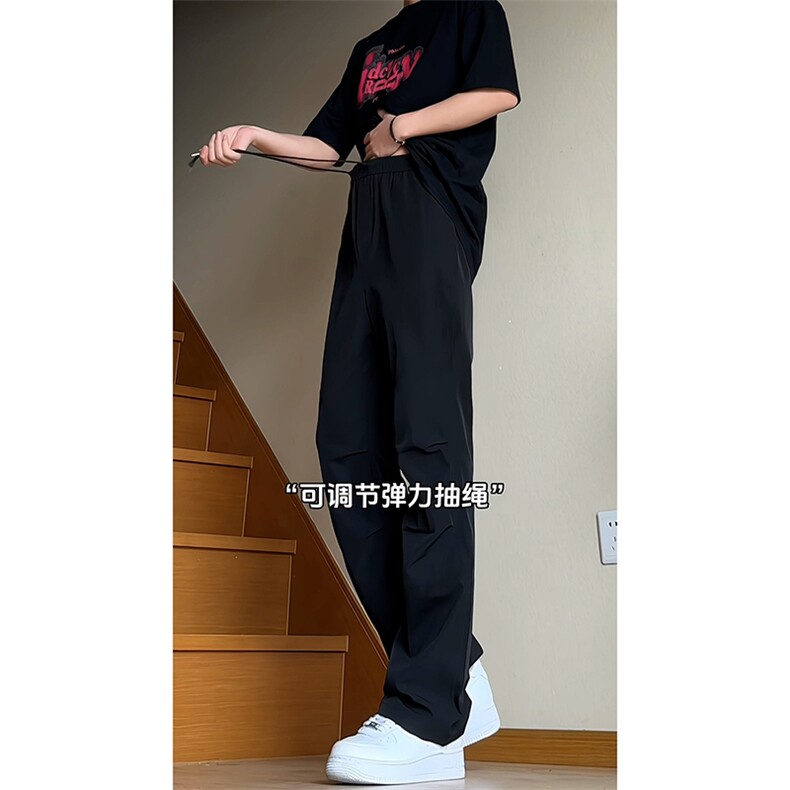 B221美式ins高街暗黑高品质弹力冰丝休闲裤LK24174-特P38控68,男装休闲裤,电商B221