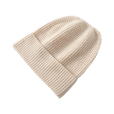 时尚百搭黑色羊毛针织帽秋冬保暖舒适简约大方柔软亲肤，帽子，唯若美羊绒