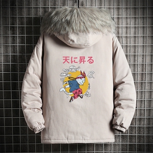 MM48012-P130 冬季大毛领衣男士大码加厚袄男服 网格挂拍图片