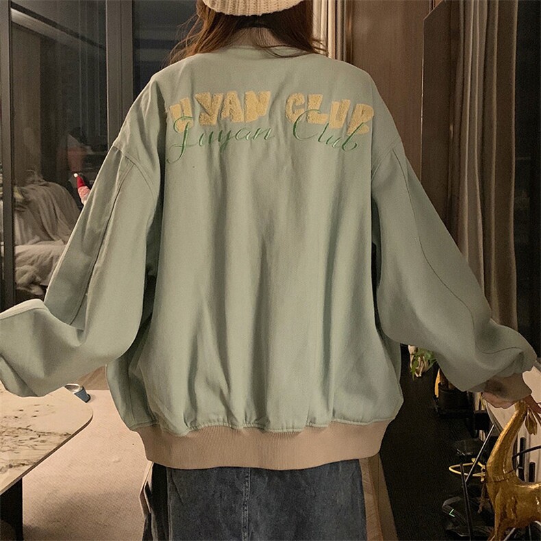 A492-P100个性贴标外套春秋新款棒球服复古高级设计感小众夹克,男装夹克,星座911
