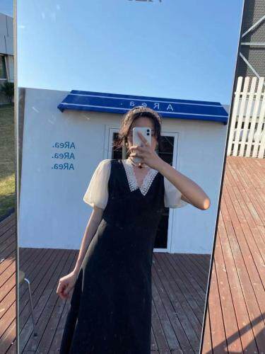 夏款新款韩版泡泡袖连衣裙，女装连衣裙，奥帝秀