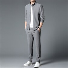 S3090-2钱塘2020-2春秋新款时尚休闲帅气中青年男士卫衣套装P170，男装休闲套装，钱塘207-2