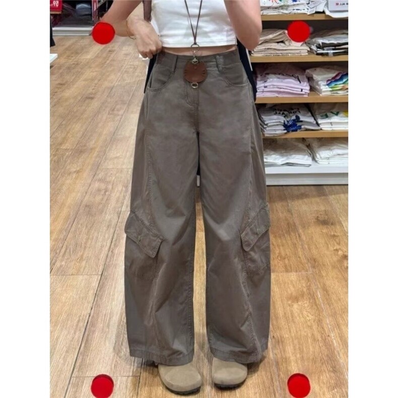 网图现货美式宽松工装直筒微喇裤女K1473特P50,男装工装外套,星座205-3