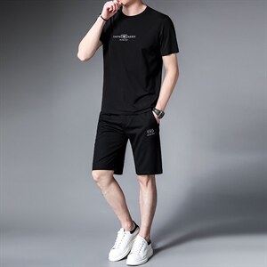 中老年运动套装男夏季短袖短裤运动服时尚休闲polo衫爸爸夏装套装图片