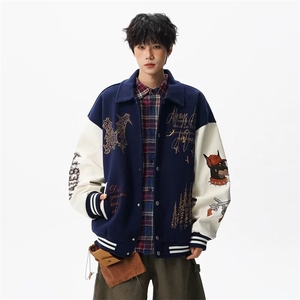1506-1/JE241/P64痞帅外套男潮牌港风日系原宿风韩版潮流宽松夹克图片