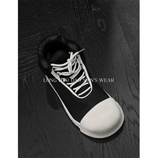 龙叨叨秋季潮流美式设计厚底增高系带高帮大圆头休闲板鞋XD01p145，男鞋靴子，电商D256A(原A064A)