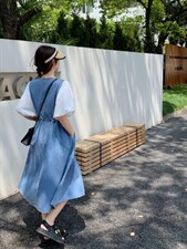 牛仔连衣裙，女装连衣裙，肆尔