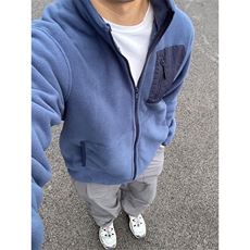 高品秋冬户外立领摇粒绒夹克保暖运动加绒加厚外套男女A1077-P70，男装夹克，星座1505