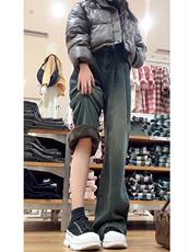 秋冬新款保暖加厚美式高街复古ins潮流牛仔裤女LY7266-P42加绒48，男装牛仔裤，星座1008