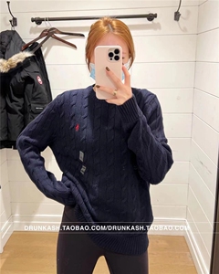 女士针织衫麻花长袖情侣秋冬纯色毛衣休闲打底图片