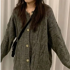 小个子慵懒风毛衣外套女秋冬季2024新针织开衫长袖上衣高级感，男装针织衫/毛衣，星座506A