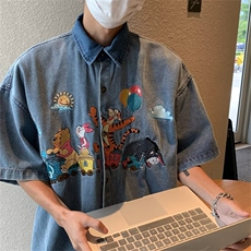 衬衫夏季标准百搭男五分袖日常潮气质日系潮流NGY18-P40，男装衬衫，星座1109-3
