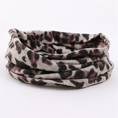 2025年秋季新款百搭女士豹纹双层围脖，围巾，晨宏羊绒