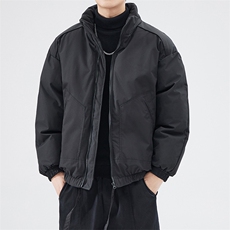 现货冬季美式休闲加厚雪山外套夹克立领纯色三防户外工装棉服，男装夹克，电商A443