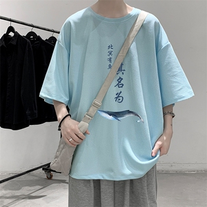 HT73261-P22华夫格t恤男短袖男大码五分袖大皂风,卡其色针织搭配什么颜色外套好看吗图片