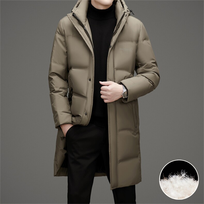 男士羽绒服冬季长款洋气连帽保暖加厚休闲外套MJ9716-P295图片
