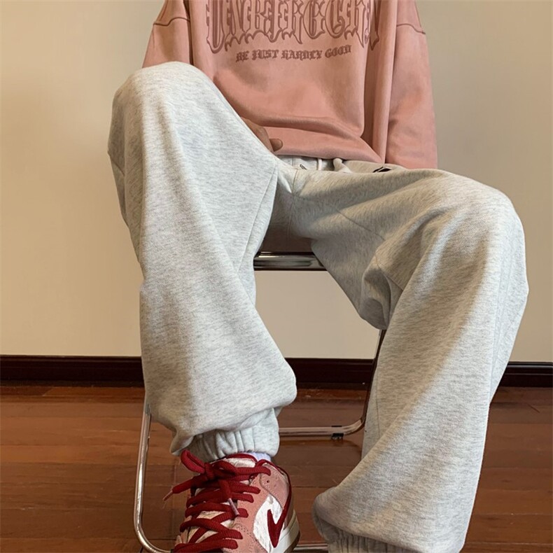 2026秋季美式哥特字母刺绣高街卫裤地板景XZ604-KP84-P55控68,男装休闲裤,星座604