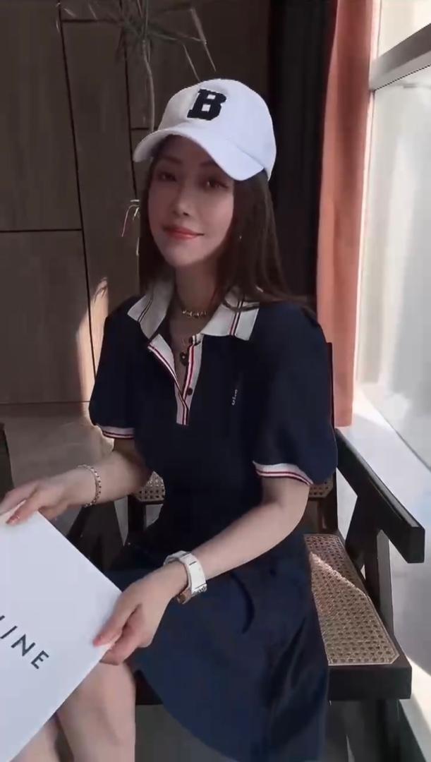 夏季新款学院风休闲连衣裙,女装连衣裙,L·H·X