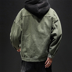 2019冬季新款日系大码男加绒加厚宽松牛仔外套棉衣J1211-P85，男装棉衣，电商A001