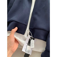 【现货】DJK7536-特批55短款连帽卫衣女秋季藏青色三条杠夹克外套，男装夹克，星座603-2