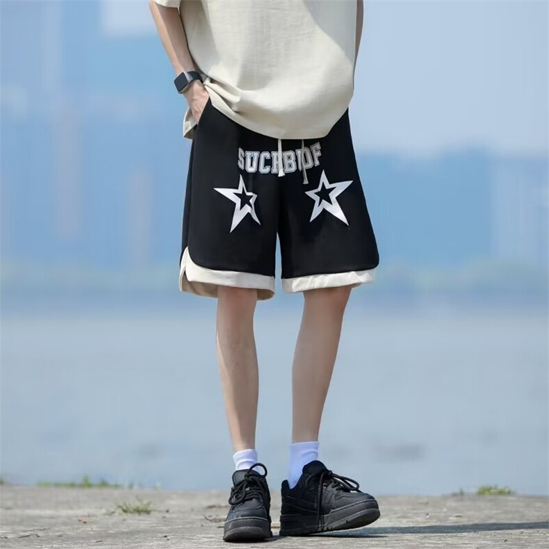 2024夏季新款潮牌复古休闲五分裤百搭宽松短裤男现货K7874-P30,男装牛仔裤,星座512-3